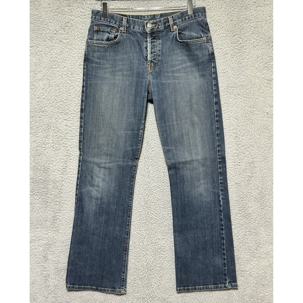 Lucky Brand Dungarees by Gene Montesano Womens 10X30 Blue Midrise Boot Cut Denim